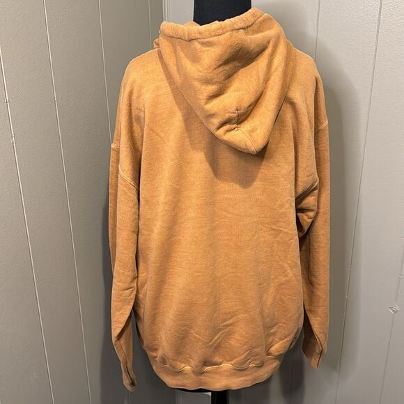 BDG (Urban Outfitters) deep tan graphic fleece lined hoodie sweatshirt. S/M. - Picture 6 of 7